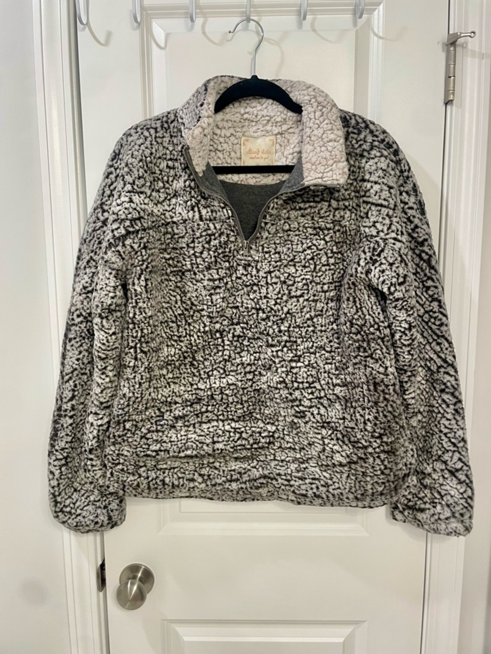 Altar'd State Cream Sherpa with Gray Knit Exterior